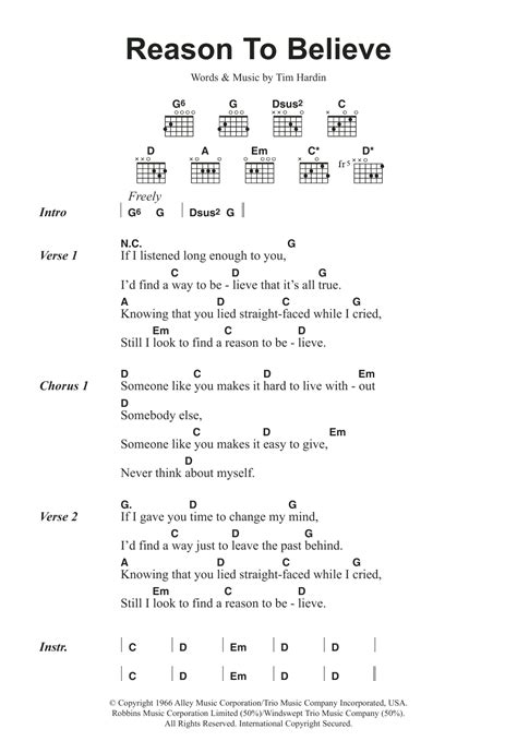 Reason To Believe by Rod Stewart - Guitar Chords/Lyrics - Guitar Instructor