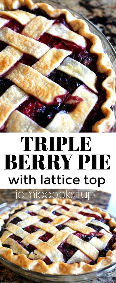 Triple Berry Pie with Lattice Top (Easier than you think!)