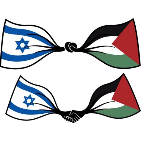 Drapeaux De Paix Entre Israël Et La Palestine | Vecteur Gratuite