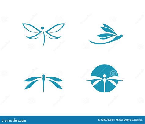 Dragonfly logo vector stock vector. Illustration of template - 122070380