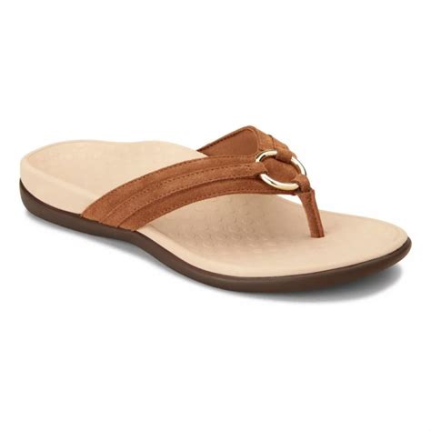 Vionic Women's Tide Aloe Toe Post Sandal Toffee | Birkenstock & More