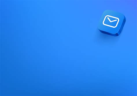 Vector wallpaper with blue button. Sending email concept. 3d vector background with copy space ...