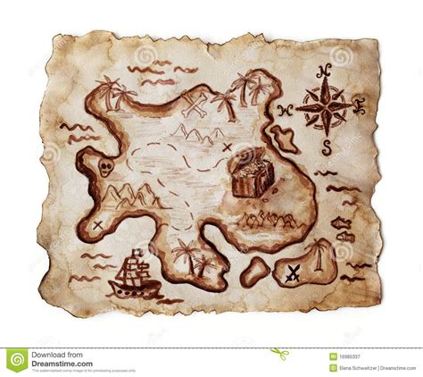 Old Treasure Map Royalty Free Stock Photography - Image: 16985337 | Treasure maps, Pirate maps ...