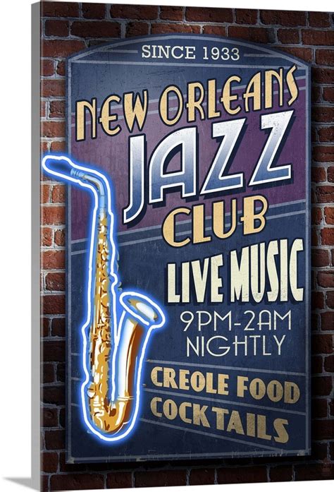 New Orleans, Louisiana, Jazz Club Wall Art, Canvas Prints, Framed ...