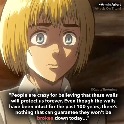 15+ Powerful Armin Arlert Quotes (HQ Images) - AOT - QTA | Anime quotes ...