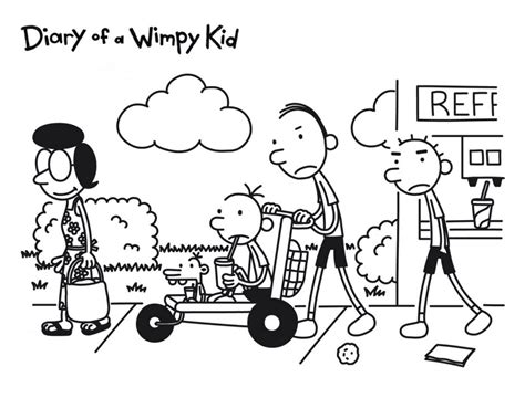 Diary Of A Wimpy Kid Coloring Pages Printable for Free Download