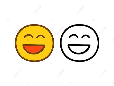 Doodlestyle Isolated Happy Face Emoji On A White Background Vector ...