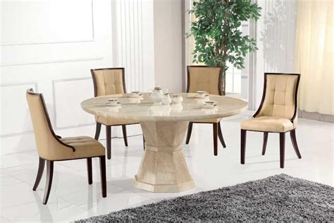 Round Marble Dining Table Set for 4 - Foter