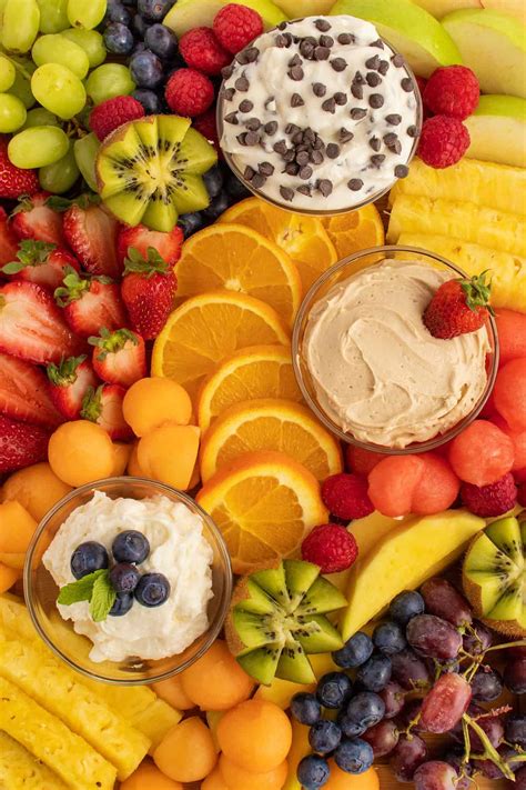 Fresh Fruit Platter with Dips - The Kitchen Magpie