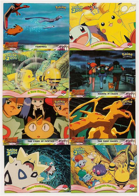 Set of 12 Topps Pokemon the Movie 2000 & Mewtwo Strikes Back Cards - Pokémon Mixed Card Lots