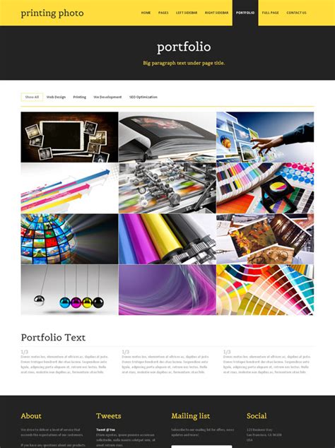 Printing Website Templates