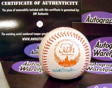 Walter Alston autographed Baseball (Baseball Hall of Famer)