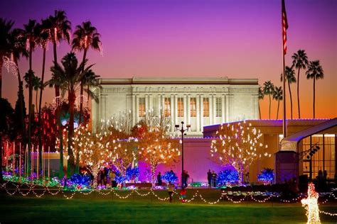 Mormon Temple Phoenix at Christmas | Holiday lights display, Holiday ...