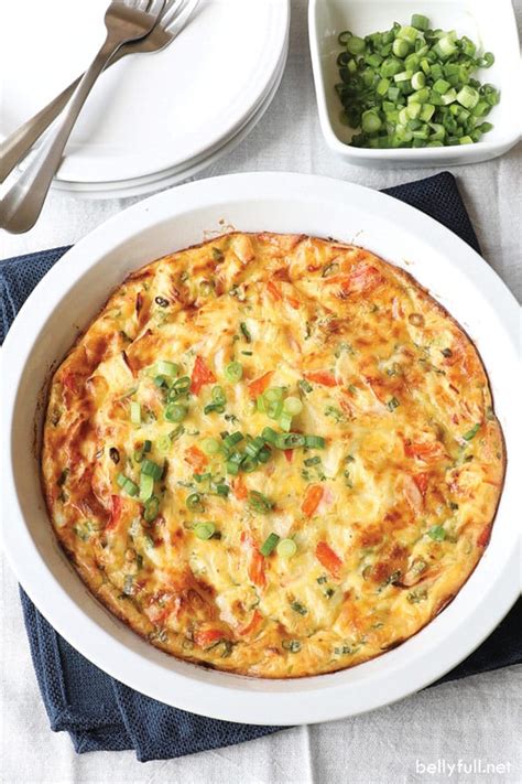 Crustless Crab Quiche (2 Ways) - Belly Full