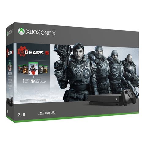 Microsoft Xbox One X 2TB SSD Gears Complete Bundle with Wireless Controller and Xbox Game Pass ...