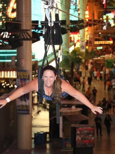 SlotZilla Zipline and Zoomline Above Fremont Street In Las Vegas