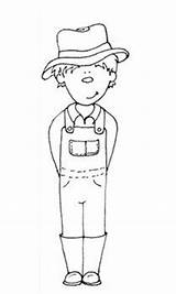 Farmer In Overalls Colouring Pages Sketch Coloring Page sketch template