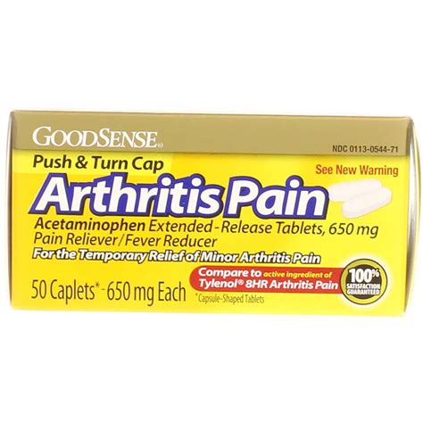 Arthritis Pain Relief 650mg – 100/btl | D&D Medical Equipment