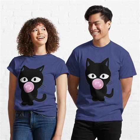 "BlackCat BubbleGum 2" Classic T-Shirt for Sale by TheAfer | Artist ...