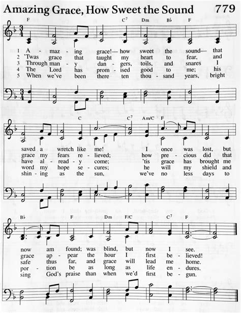 Hymn 779 - Amazing Grace, How Sweet the Sound | St. Paul’s Evangelical Lutheran Church ...