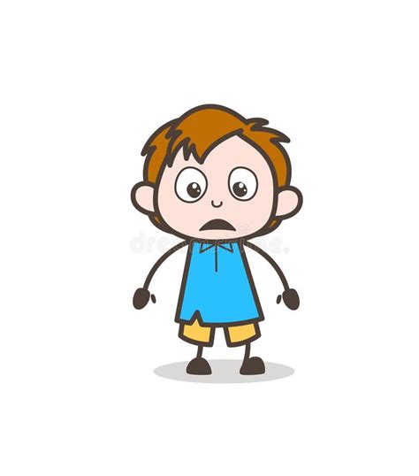 Frowning Expression - Cute Cartoon Girl Illustration Stock Illustration - Illustration of kids ...