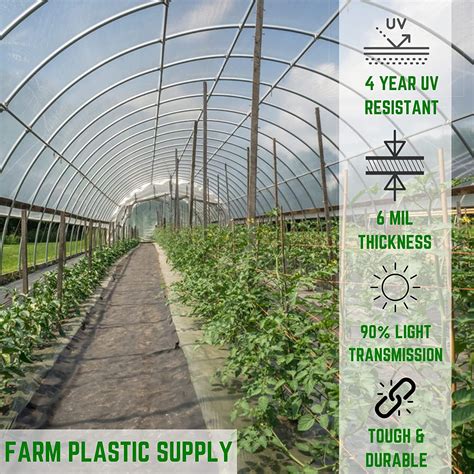 Farm Plastic Supply - Clear Greenhouse Plastic Sheeting - 6 mil - UV ...