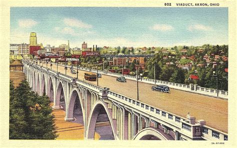 akron-viaduct - Akron Postcards