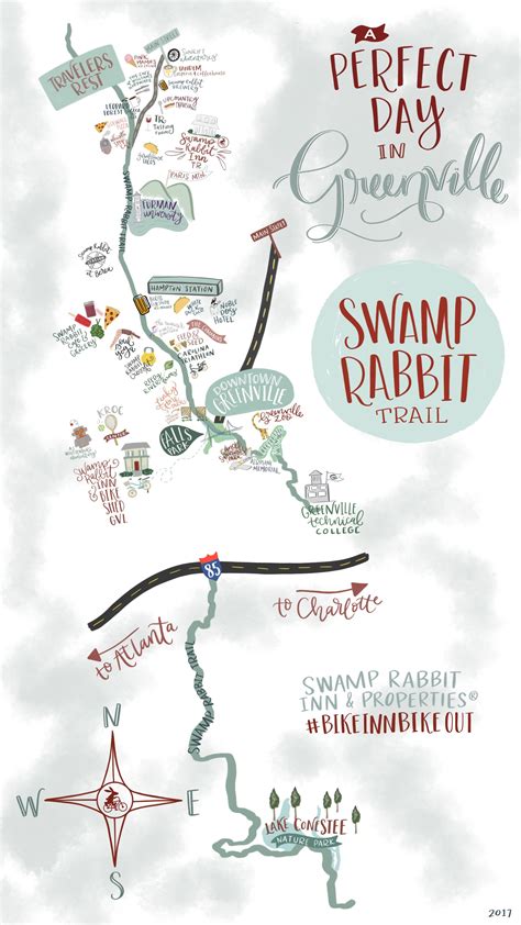 Printable Swamp Rabbit Trail Map