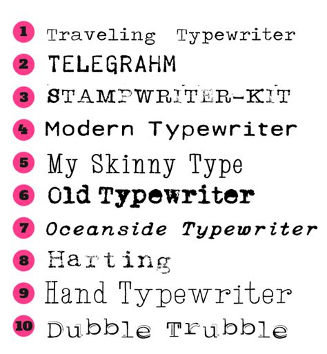 pink reptile designs: SAN's FAV FONTS | TYPEWRITER