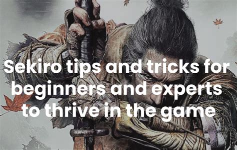 Sekiro tips and tricks for beginners and experts to thrive in the game