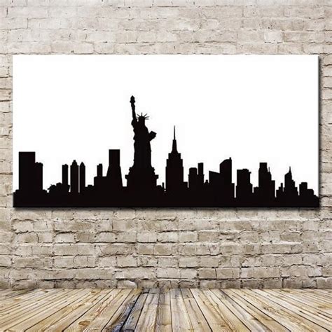 Hand Painted Cityscape Silhouette Canvas Art – canvasx.net