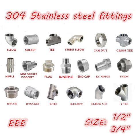 Heavy Duty 304 Stainless Steel Water Pipe Fittings(1/2" , 3/4" ) | Lazada PH