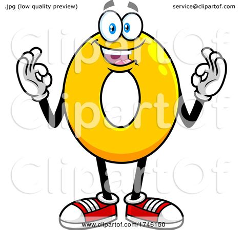 Cartoon Number 0 Character Gesturing Zero by Hit Toon #1746150