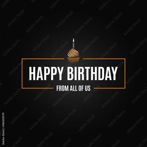 happy birthday logo design background Stock Vector | Adobe Stock