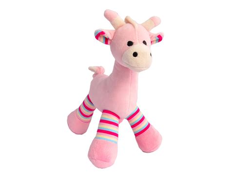 Pink Giraffe Plush Rattle Toy - The Little Baby Shop