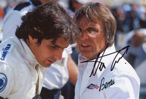 Bernard Charles & Nelson Ecclestone & Piquet Autograph | signed photographs