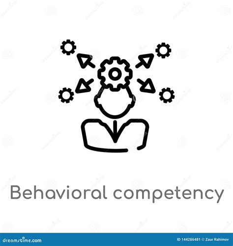 Behavioral Competency Icon On White Background. Simple Element Illustration From Human Resources ...