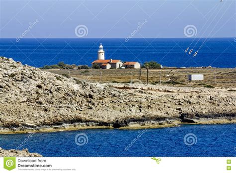 The Lighthouse at Cape Greco . Cyprus Stock Photo - Image of nature, geology: 75424142