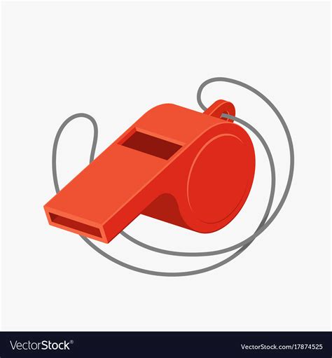 Referee whistle Royalty Free Vector Image - VectorStock