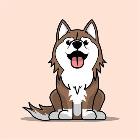 The Illustration of Siberian Husky 13020438 Vector Art at Vecteezy