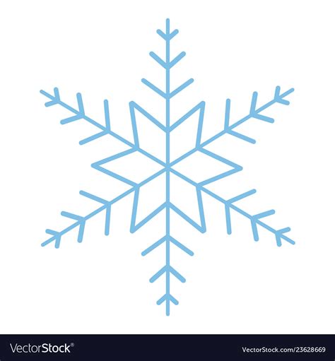 Cute snowflake cartoon Royalty Free Vector Image