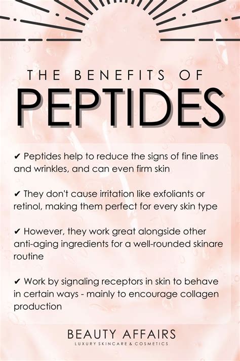 The Benefits of Peptides | Skin facts, Skin care, Skin advice