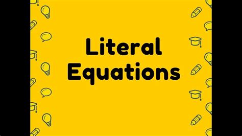 Literal Equations Calculator - YouTube