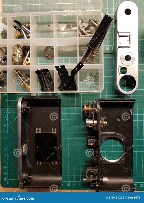 Master Repairing an Old Film Camera Stock Photo - Image of negative ...