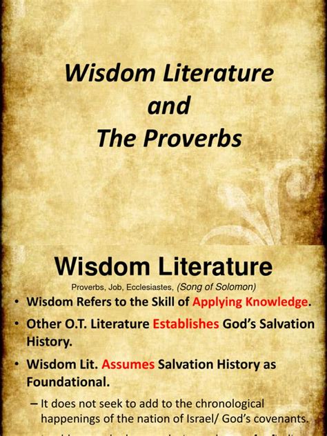 16. Wisdom Literature and Proverbs.pptx | Book Of Proverbs | Wisdom | Free 30-day Trial | Scribd