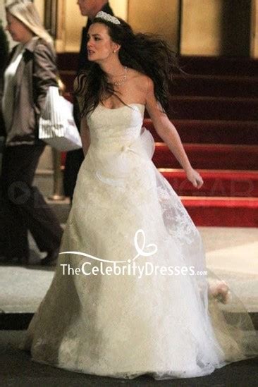 Blair Waldorf White Lace Wedding Dress In Gossip Girl - TheCelebrityDresses