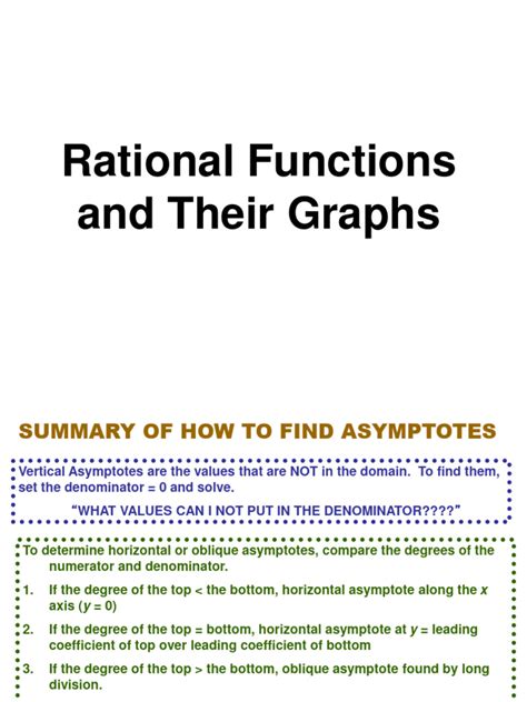 Graph of Rational Functions | PDF | Asymptote | Mathematics Of Computing