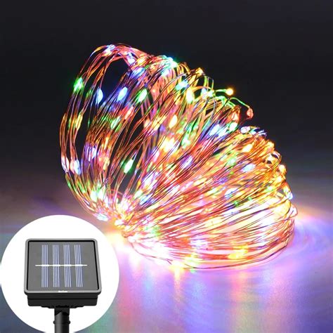 10M 20M Solar Rechargeable LED Holiday lights Fairy Outdoor Solar ...