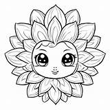Download Cute Flower Head Coloring Page Pages Online  sketch template