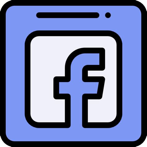 Facebook Detailed Rounded Lineal color icon